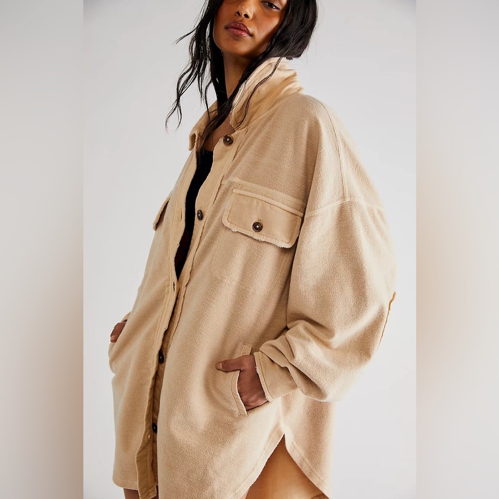 Free People Ruby Shacket  Sz XS Sweetheart Sunrise